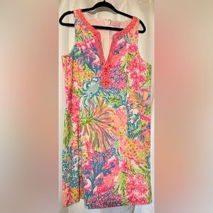 Lilly Pulitzer Gabby Shift Dress Multi Corded Lace Detail Shift (size 16)